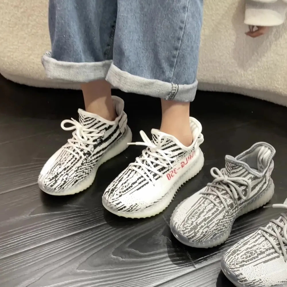 Letter Lace-Up Platform Athletic Shoes